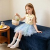 image:imageDXTON Girls Rainbow Tutu Skirt Elastic Waist Tulle Party Skirt Ages 310Light Blue