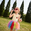 image:imageDXTON Girls Rainbow Tutu Skirt Elastic Waist Tulle Party Skirt Ages 310Orange