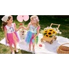 image:imageDXTON Girls Tutu Dress Short Sleeve Summer Party Outfit Ages 312Green