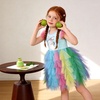 image:imageDXTON Girls Tutu Dress Short Sleeve Summer Party Outfit Ages 312Green