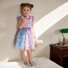 image:imageDXTON Girls Tutu Dress Short Sleeve Summer Party Outfit Ages 312Multicoloured