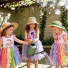 image:imageDXTON Girls Tutu Dress Short Sleeve Summer Party Outfit Ages 312Pink