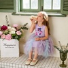 image:imageDXTON Girls Tutu Dress Short Sleeve Summer Party Outfit Ages 312Purple