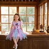 image:imageDXTON Girls Tutu Dress Short Sleeve Summer Party Outfit Ages 312Purple