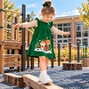 image:imageDXTON Toddler Girls Winter Long Sleeve Dress Rainbow Cotton Dresses 38YGreen Squirrel